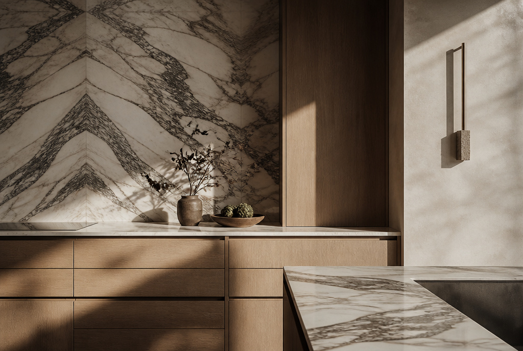 Refined architectural finishes and premium materials selected for enduring quality in custom home development.
