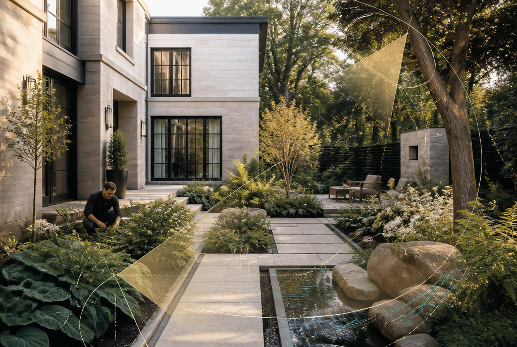 AI garden design benefits for refined, enduring custom home landscapes